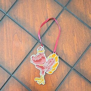 Virginia Tech Hokie Ornament with Red Ribbon